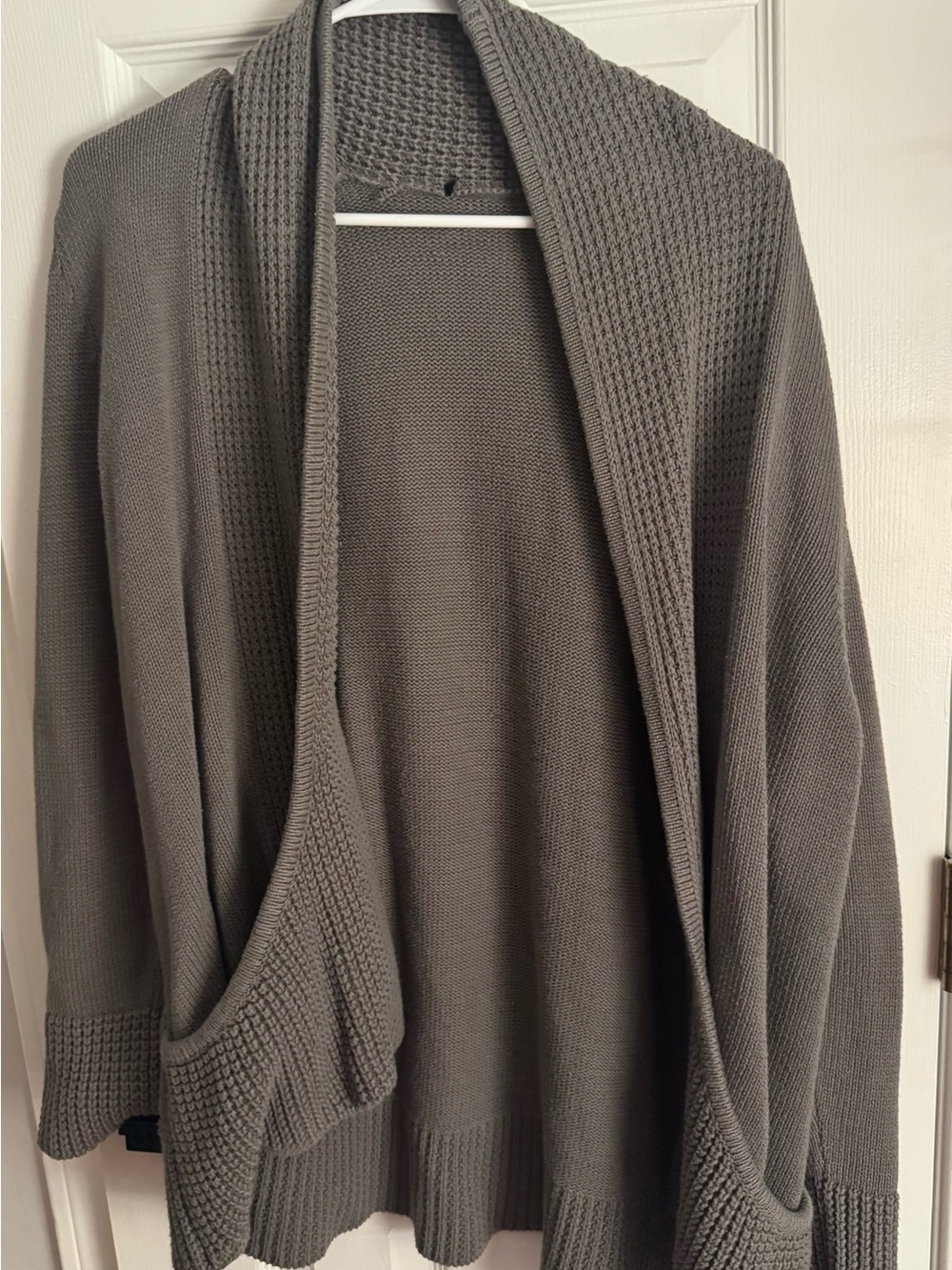 Cozy Open-Front Chunky Knit Cardigan - Gray